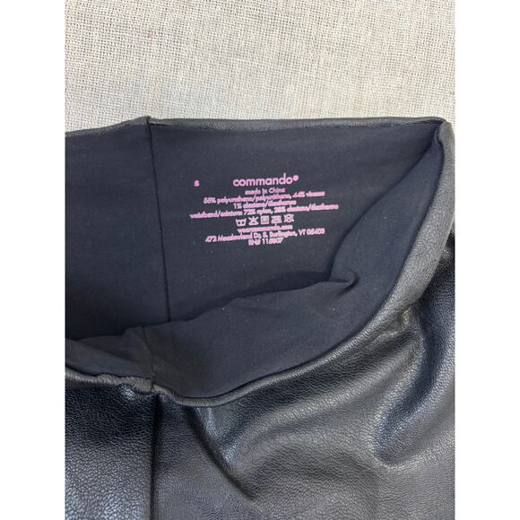 Commando women’s black Faux Leather Flare Crop legging size small slimming - Picture 10 of 12